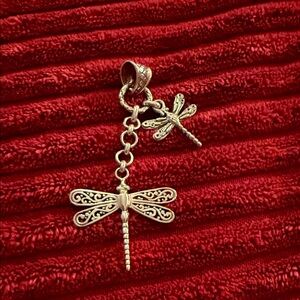 Sterling Silver Dragonfly Pendant Charm